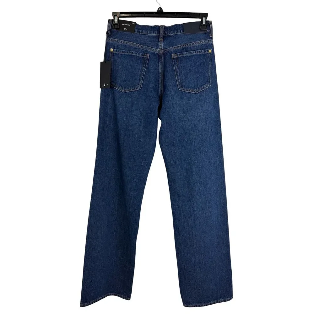 NWT 7 For All Mankind Straight Leg Jeans Size 29 Blue High Rise